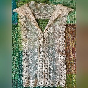 Victorian Ecru Lace Collar Dress Shirt Insert